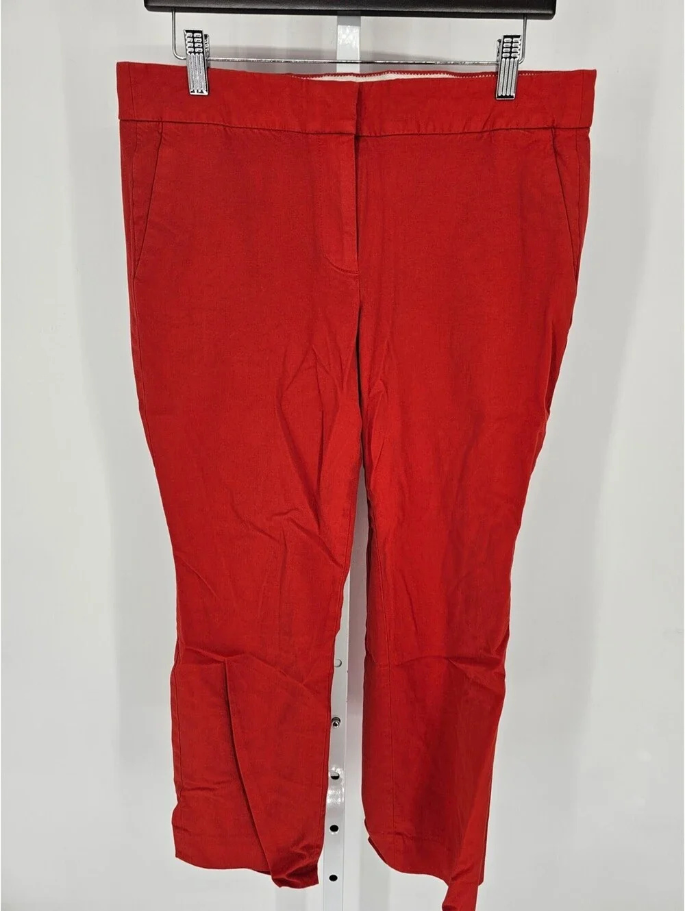 J Crew Womens Sz 10 Chino Dress Pants Bright Red Straight Leg
